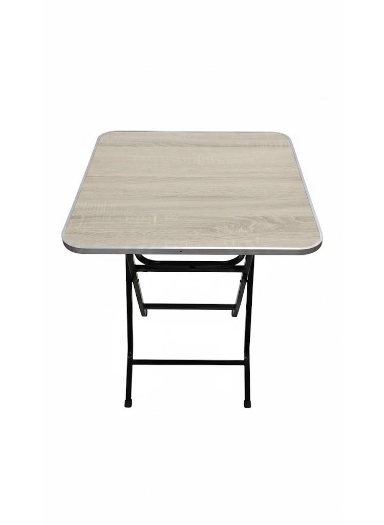 طاولة 60x60 بألوان متنوعة، مصنوعة من خشب الميلامين، وهيكل من الفولاذ، وإطار من الألومنيوم، مرنة وسهلة التخزين - Image 2