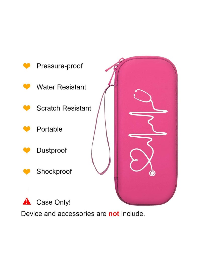 بوفك حقيبة حمل للسفر من BOVKE متوافقة مع سماعات الطبيب الفاخرة 3M Littmann Classic III،MDF Acoustica - غرفة إضافية لمقص الضمادات الطبية ومقصات الصدمات EMT وضوء LED، توت العليق - Image 3