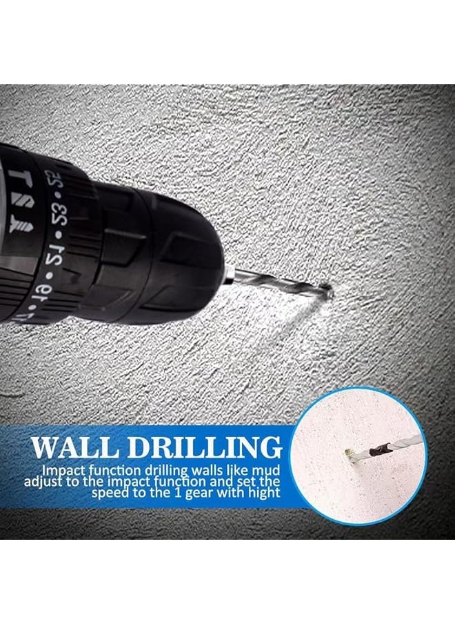 SCIENISH 48V Multifunctional Electric Impact Cordless Drill High Power Lithium Battery Wireless Hand Drills Home Diy Electric Power Tools 2 Battery  - Image 2