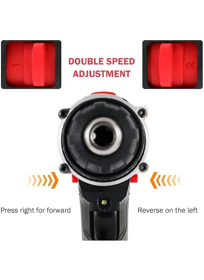 SCIENISH 48V Multifunctional Electric Impact Cordless Drill High Power Lithium Battery Wireless Hand Drills Home Diy Electric Power Tools 2 Battery  - Image 3