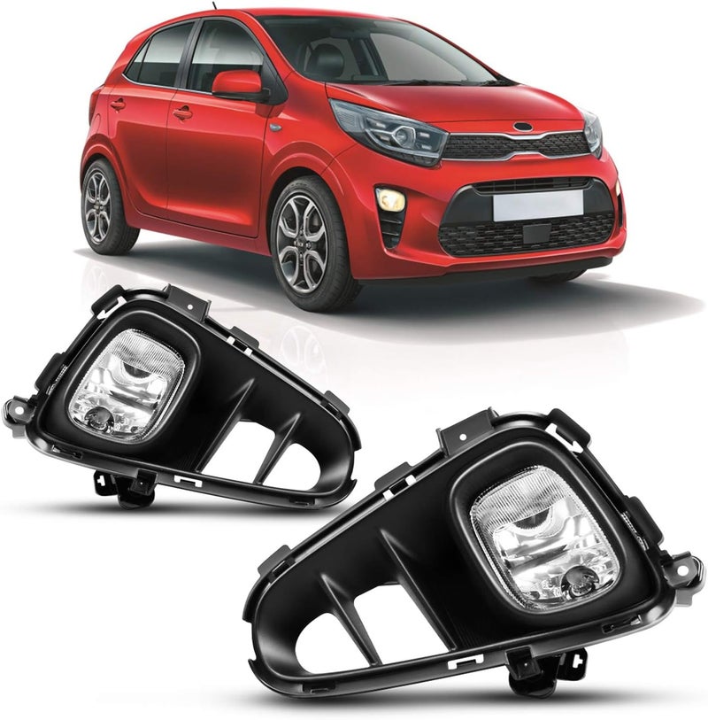 DLAA Front Fog Lights for KIA Picanto 2018-2020 - Waterproof Bumper Fog Lamps Set (1 Pair) - Image 1