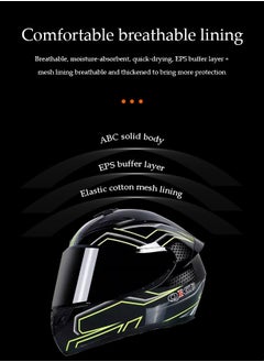 DUNISO Full face motorcycle helmet, lightweight crash resistant motorcycle helmet, all season cool riding helmet，cycling helmet with black lenses, breathable lining, suitable for both men and women，suitable for riding recreational activities( (L)  - Image 5