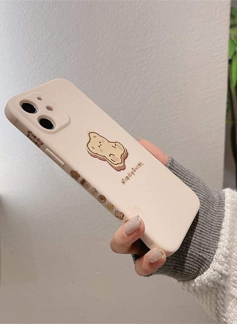 Y&D Compatible with iPhone 11 Case Cute Painted Design Brown Sweet Bear for Women Girls Fashion Slim Soft Flexible TPU Rubber - Image 2