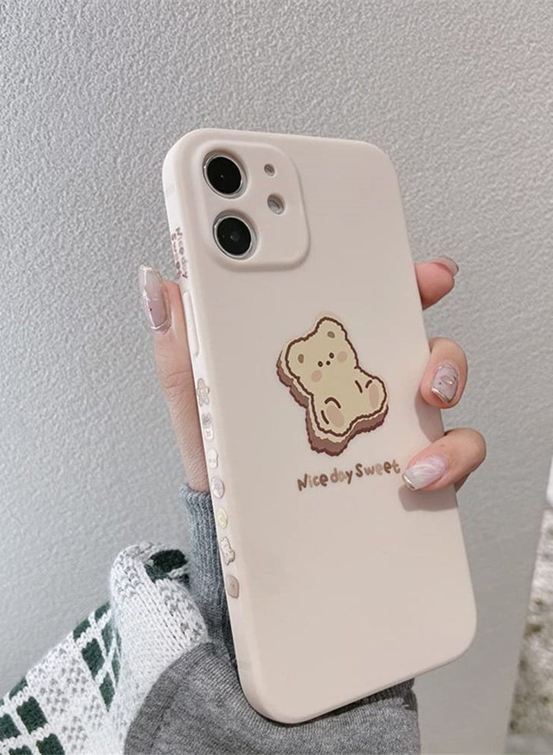 Y&D Compatible with iPhone 11 Case Cute Painted Design Brown Sweet Bear for Women Girls Fashion Slim Soft Flexible TPU Rubber - Image 3