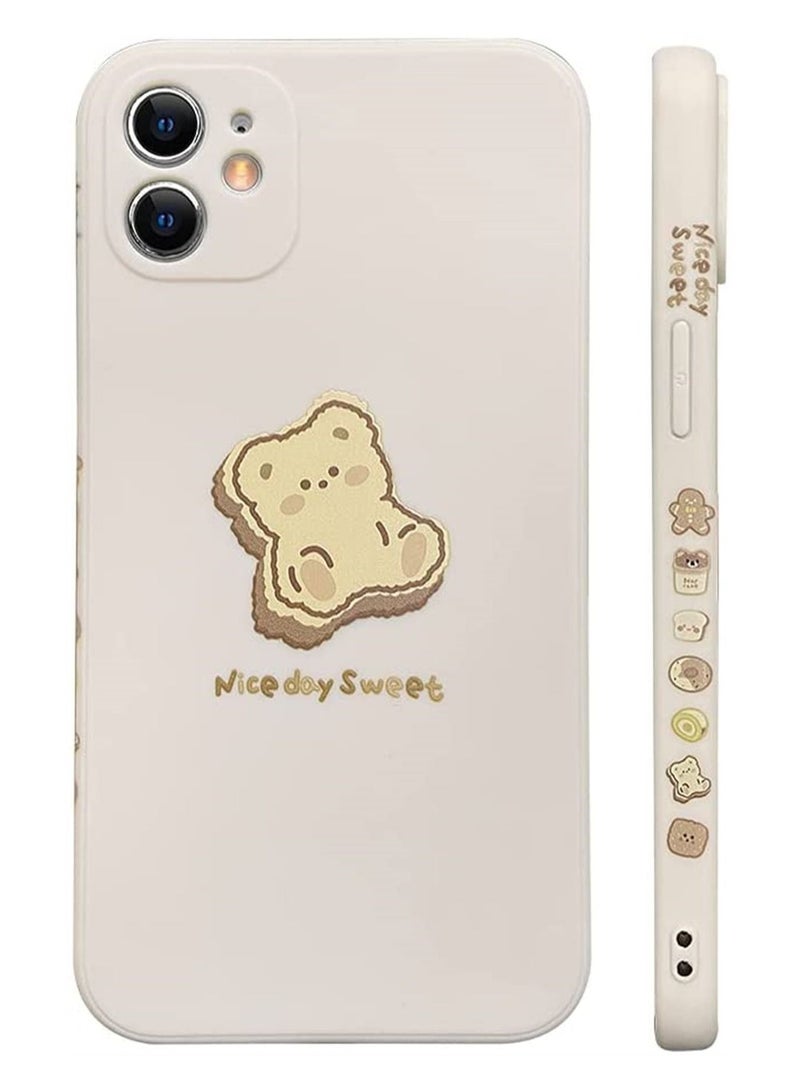 Y&D Compatible with iPhone 11 Case Cute Painted Design Brown Sweet Bear for Women Girls Fashion Slim Soft Flexible TPU Rubber - Image 1