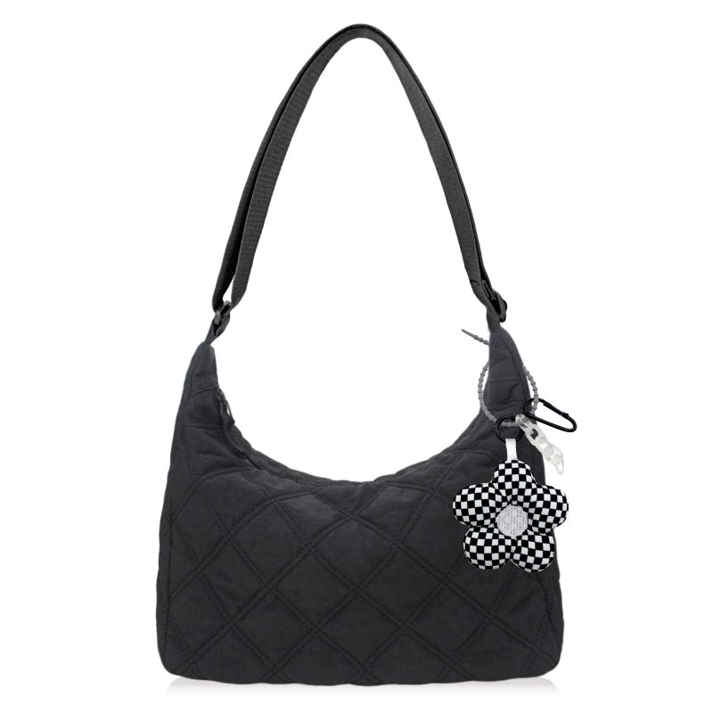 iSamzan Puffer Hobo Bag for Women: Lightweight Quilted Purse with Zipper, Adjustable Crossbody&Shoulder Strap Handbag - Image 1