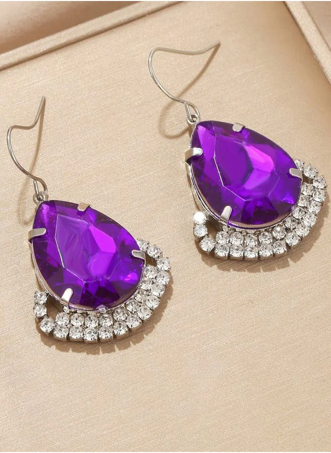 Styli Embellished Faux Gem Earrings
