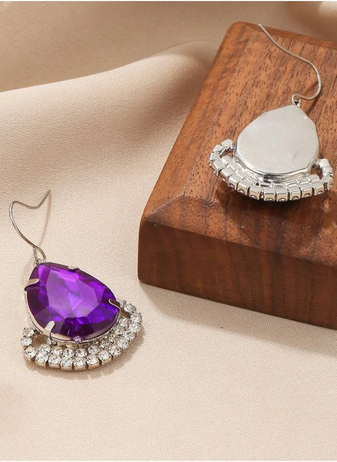 Styli Embellished Faux Gem Earrings
