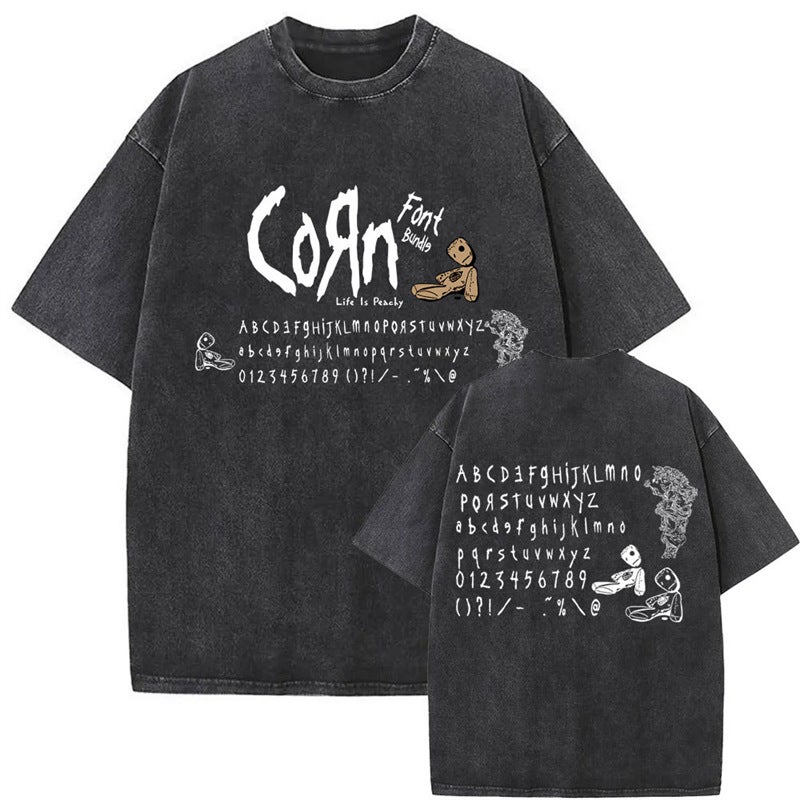 Washedmusicrockskmetalbandtvintagekornshirt-Serpent - Image 1