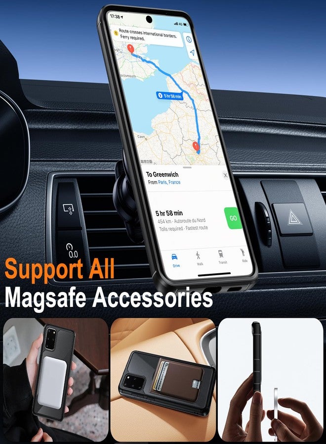 Guizzcg Case for Samsung Galaxy S20 Plus, Compatible with MagSafe, Translucent Matte Back, Drop-Proof, Shockproof, Protective Case, Anti-Fingerprint, Black - Image 3