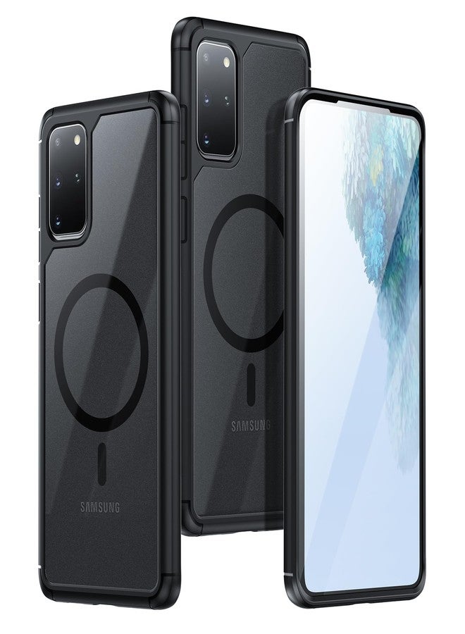 Guizzcg Case for Samsung Galaxy S20 Plus, Compatible with MagSafe, Translucent Matte Back, Drop-Proof, Shockproof, Protective Case, Anti-Fingerprint, Black - Image 1