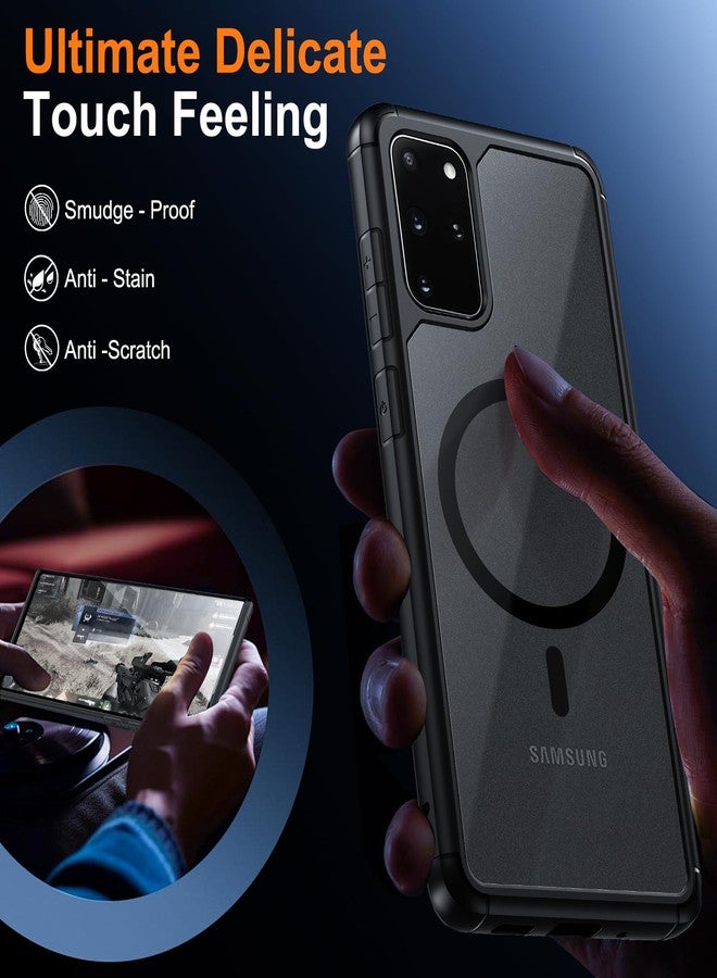 Guizzcg Case for Samsung Galaxy S20 Plus, Compatible with MagSafe, Translucent Matte Back, Drop-Proof, Shockproof, Protective Case, Anti-Fingerprint, Black - Image 5