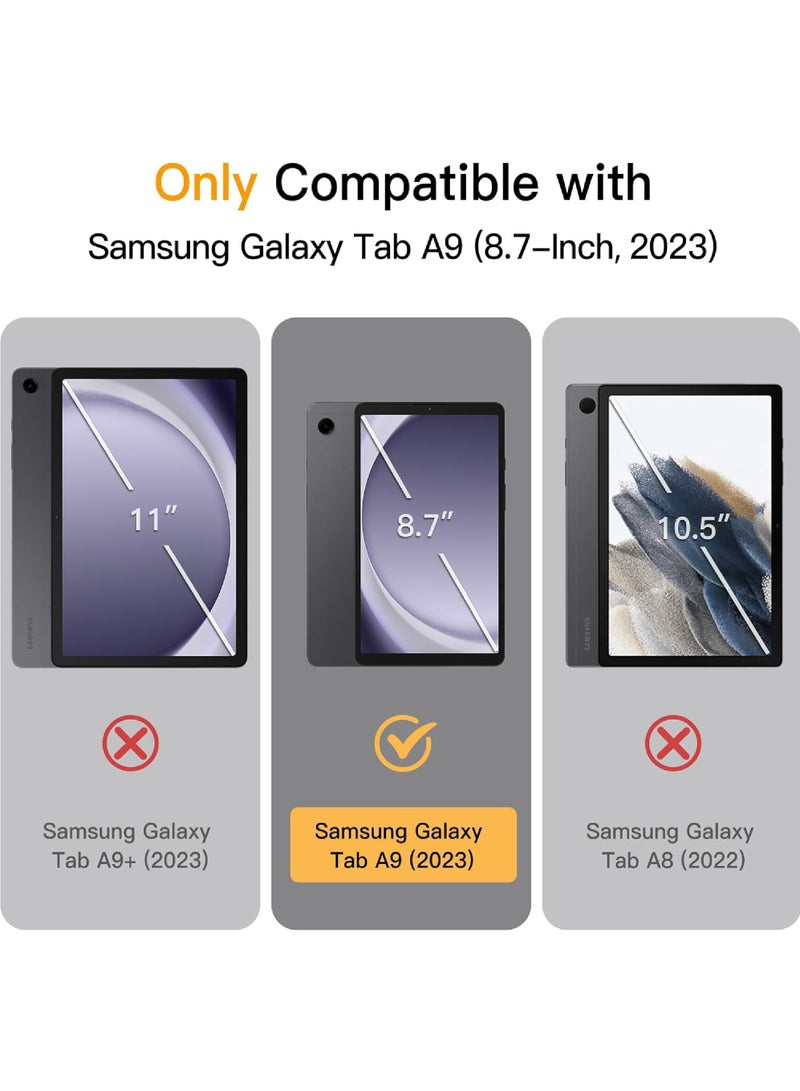 Rock Pow Case for Samsung Galaxy Tab A9 8.7-Inch 2023 Clear Transparent Hard PC Back Protective Tri-Fold Stand Slim Tablet Cover  - Image 2