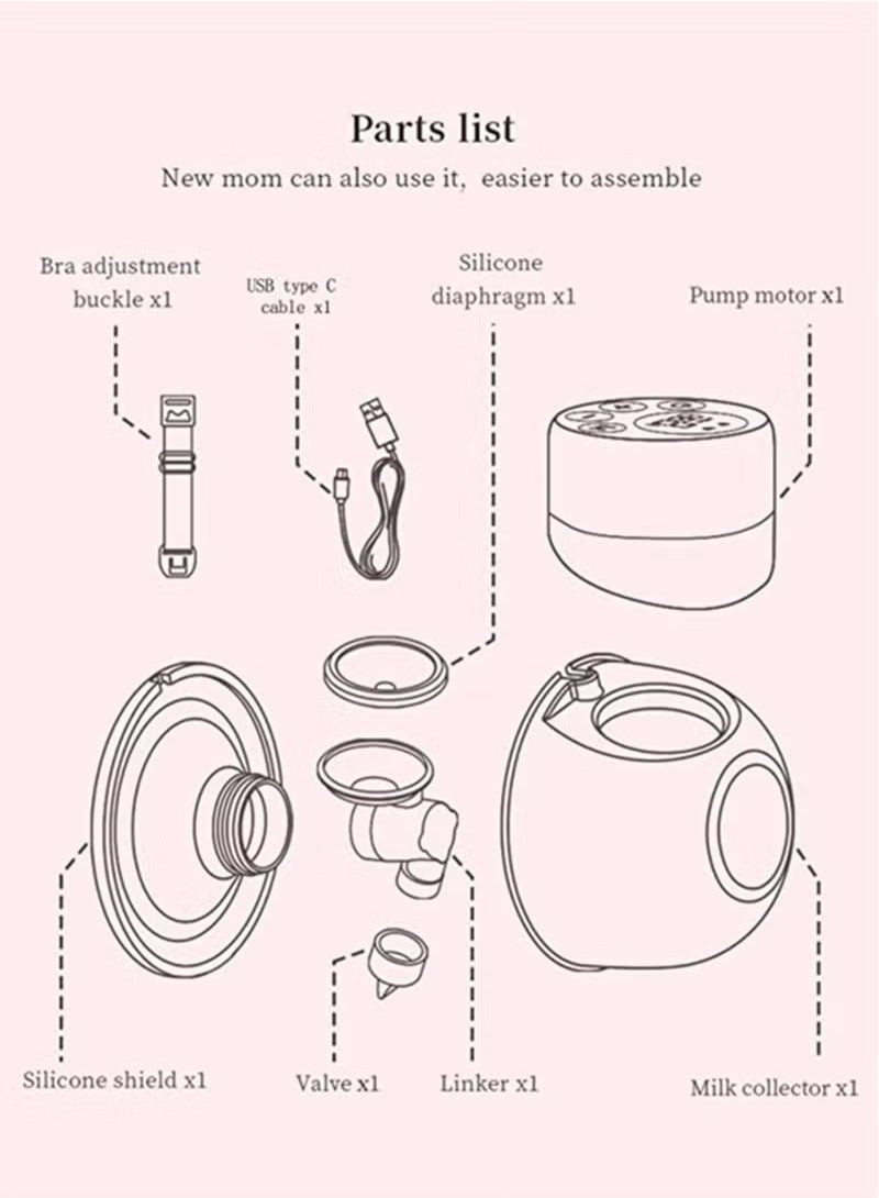 Golau Wearable Electric Breast Single Pump Hands Free - Image 5