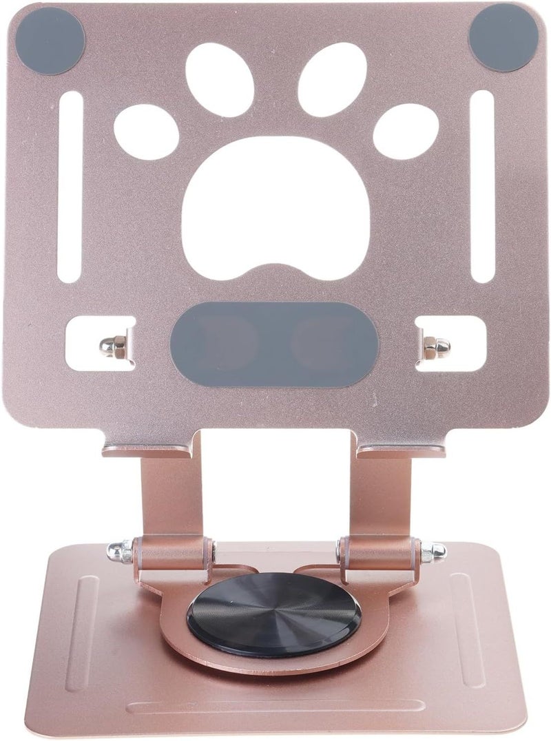 Gold Foldable Laptop Tablet Stand Portable Adjustable 360 Degree Rotatable Bracket - Image 1