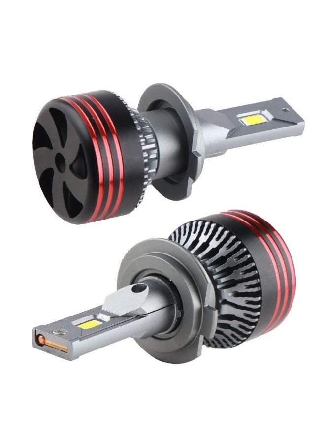 H7 Led Headlight Bulbs, 18000Lm, 6500K Cool White, 120W High Power, Fan-Cooled Conversion Kit (H7)