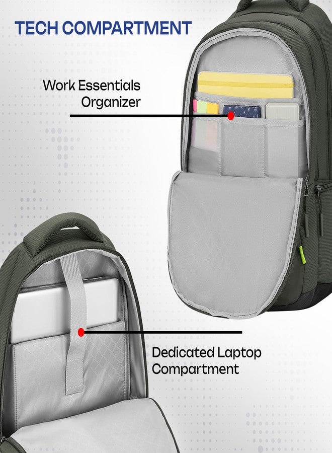 Safari Aether 3 37L Casual Printed Laptop Backpack, school bag for boys and girls, college bag, office bag, travel bag for men and women, 3 compartments, Raincover, Bottle holder, Color- Olive - Image 4