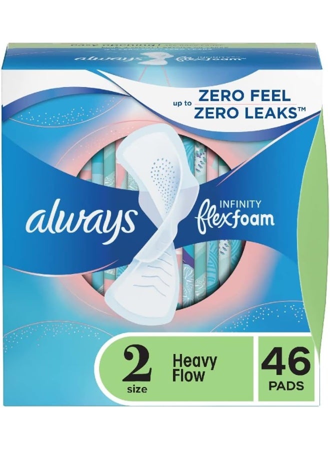 Always Infinity Pads with Wings, Heavy Flow, 46 Count - Image 1