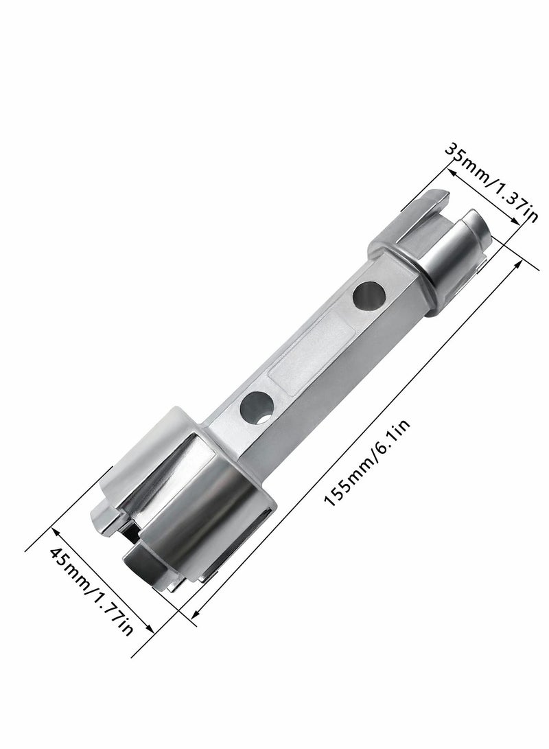 Excefore Tub Drain Remover Wrench Tub Drain Wrench Tub Dual Ended Drain Wrench Drain Remover Tool Zinc Alloy Wrench for Bathroom and Bathhouse - Image 3