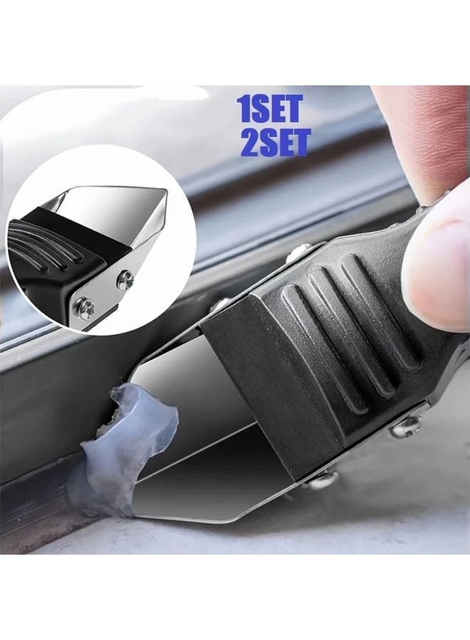 2set 5 in 1 Metal Head Spatula Grout Remover Tool Silicone Scraper Sealant Finishing Kit - Image 2