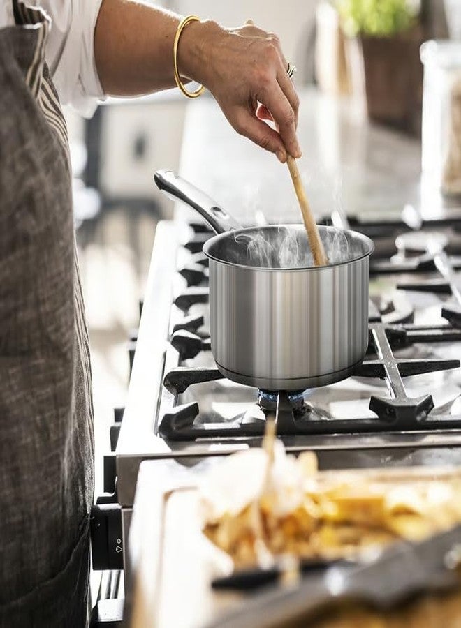 STORK DVARGKRAFTA 5-Piece Cookware Set, Stainless Steel, with Lids, Induction Compatible, 1L Saucepan, 2L Saucepan, 2.8L Wok - Image 2