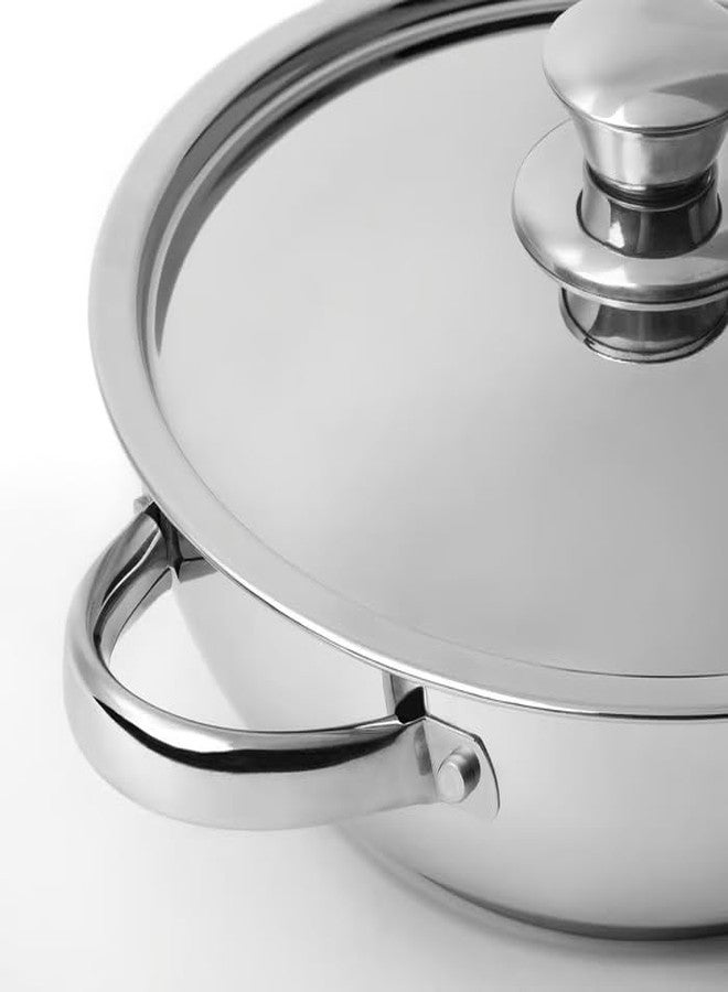 STORK DVARGKRAFTA 5-Piece Cookware Set, Stainless Steel, with Lids, Induction Compatible, 1L Saucepan, 2L Saucepan, 2.8L Wok - Image 5