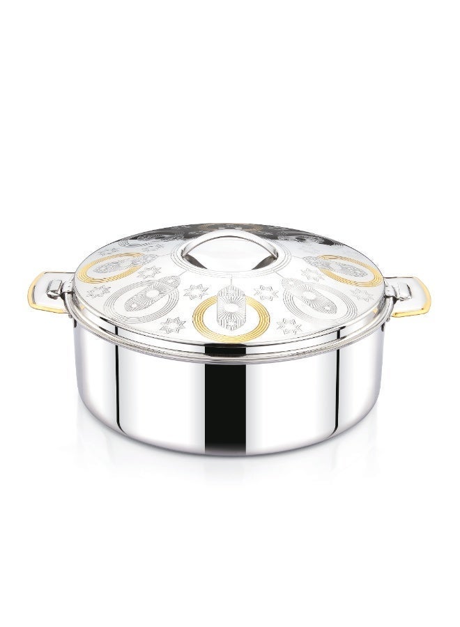 SEAGULL VESPERA Insulated Hotpot 3-Piece Set 3.5L/5L/7.5L | Premium Stainless Steel Inner & Outer | Keeps Food Hot & Fresh for Hours | Elegant Finish | Ideal for Home & Serving- Gold Finish - Image 3