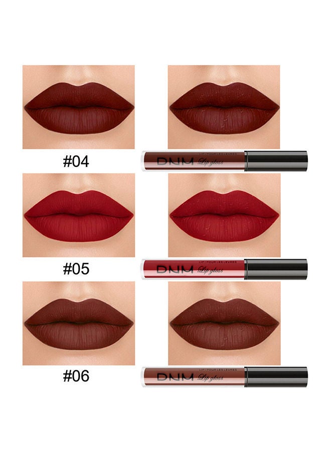 دي ان ام 3 قطع غير لامع على مدار 24 ساعة أحمر شفاه سائل مجموعات غير لامع بني أحمر داكن البقاء على شفة أحمر الشفاه غير اللامع مجموعة الشفاه - Image 2