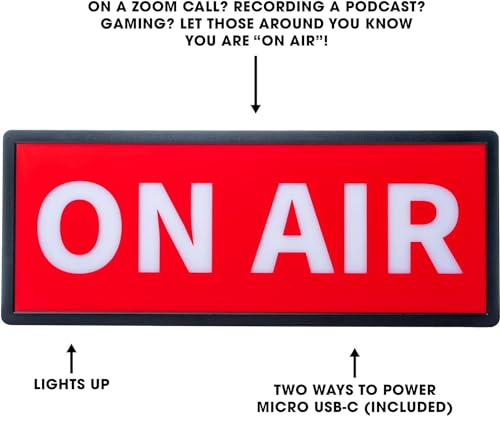 NPW علامة ضوء LED ريترو NPW على الهواء - هدية عطلة للمذيعين ومكتب المنزل، ديكور عيد الميلاد لإعداد YouTube/Podcast/Zoom - Image 3