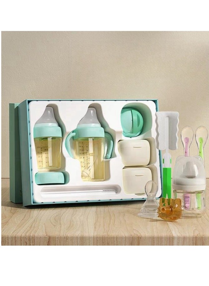 Newborn Baby Drop Resistant And Anti Bloating Straw Bottle Gift Box Set - Image 1