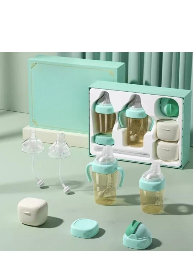 Newborn Baby Drop Resistant And Anti Bloating Straw Bottle Gift Box Set - Image 2