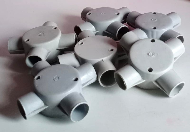 Electrical Junction Box 4 Way 34 Height 35 mm Grey 6 Pcs  - Image 2
