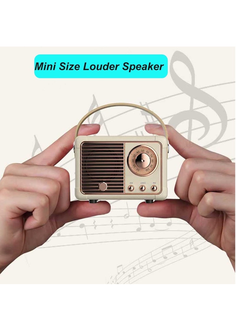 Beauenty Retro Bluetooth Speaker Vintage Decor Mini Wireless Bluetooth Speaker Cute Old Fashion Style for Kitchen Desk Bedroom Office Party Outdoor Accessories for iPhone Android - Image 2