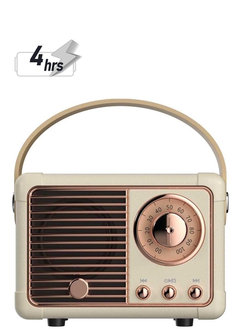 Beauenty Retro Bluetooth Speaker Vintage Decor Mini Wireless Bluetooth Speaker Cute Old Fashion Style for Kitchen Desk Bedroom Office Party Outdoor Accessories for iPhone Android - Image 1