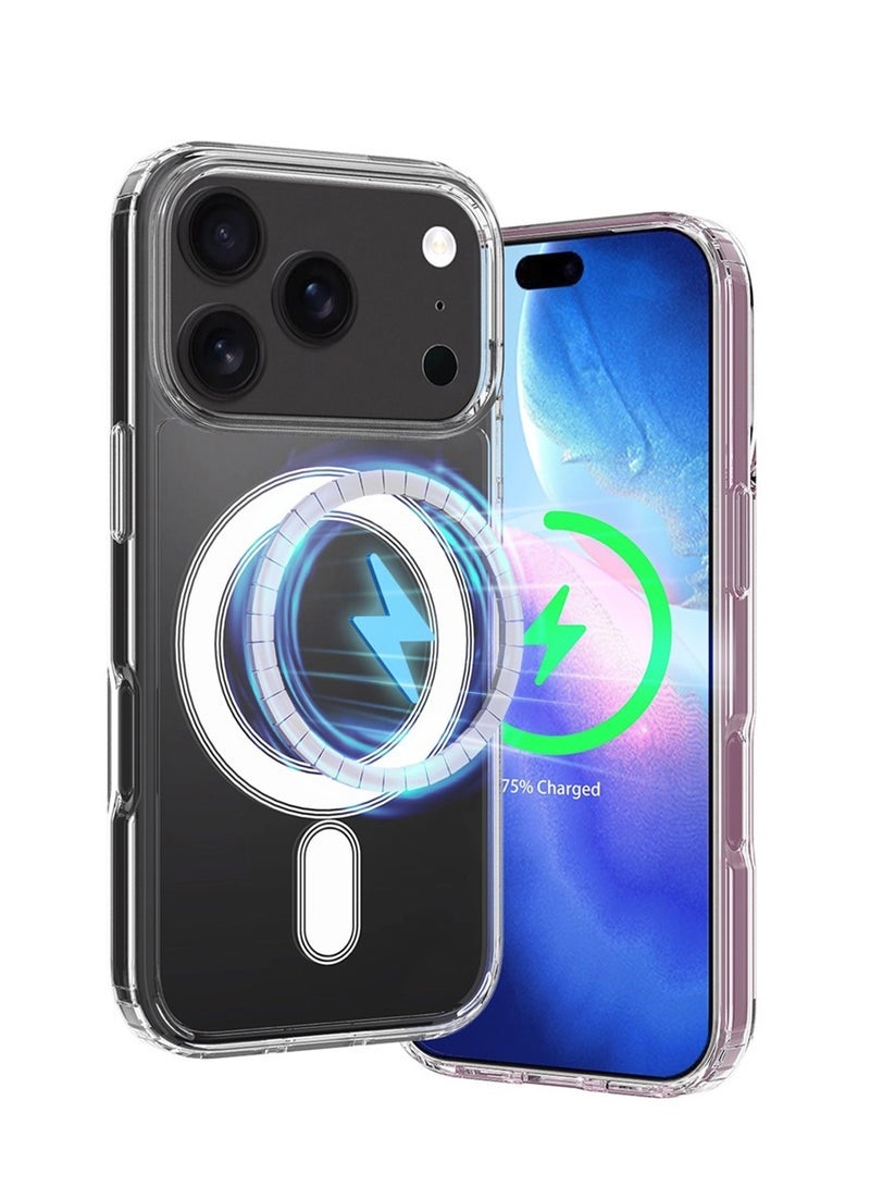 JAJEEK Apple iPhone 17 Pro 5G 2025  Magnetic Case, Slim Transparent Flexible TPU Shockproof Magsafe Back Phone Case (MCTPTN) - Clear - Image 5