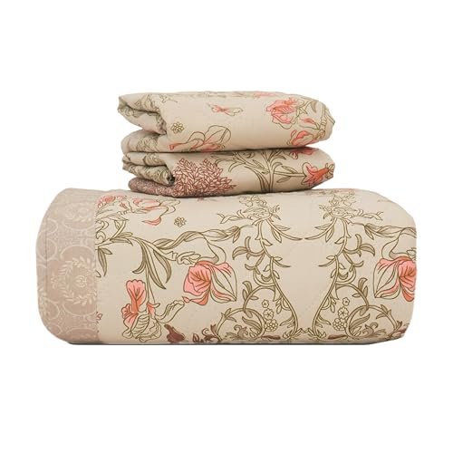 Innovative Edge Reversible Quilted Bedcover King Size | 100% Cotton Supersoft Bedsheet Set | Can Be Used as AC Quilt | Elegant Bedding with 2 Pillow Covers | Floral Design - Image 2