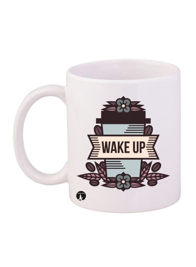 RYN English Phrase Printed Mug White/Black 11ounce