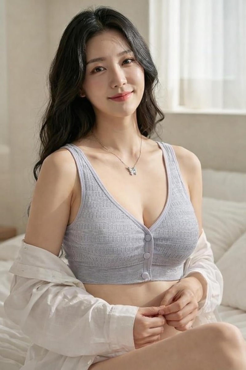 Celary Lightly Padded Front Open Nursing Bra for Women - Ultra Lightweight Cotton Maternity Bra - Image 2