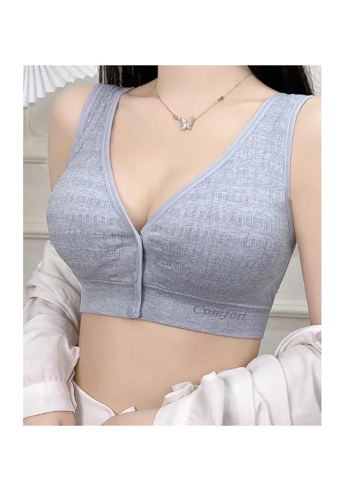 Celary Lightly Padded Front Open Nursing Bra for Women - Ultra Lightweight Cotton Maternity Bra - Image 4