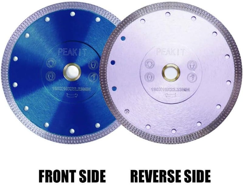 PEAKIT 7 Inch Tile Saw Blade Dry Wet Cutting 7" Porcelain Diamond Tile Blade 7in Ceramic Tile Cutter Blade Disc - Image 5