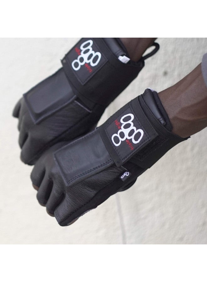 Triple Eight Hired Hands Skateboarding Wrist Guard Gloves, X-Large, Black - Image 4