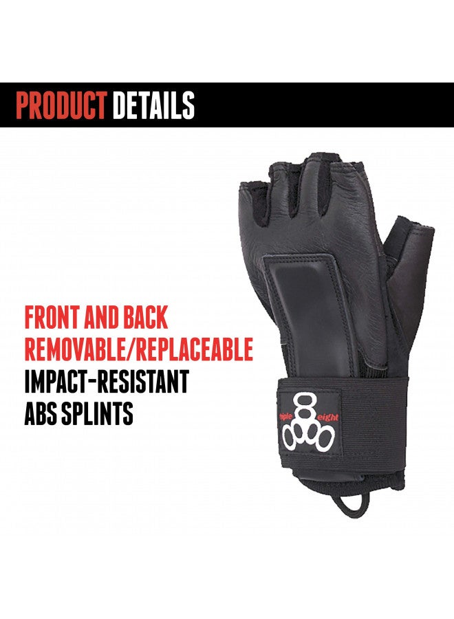 Triple Eight Hired Hands Skateboarding Wrist Guard Gloves, X-Large, Black - Image 3