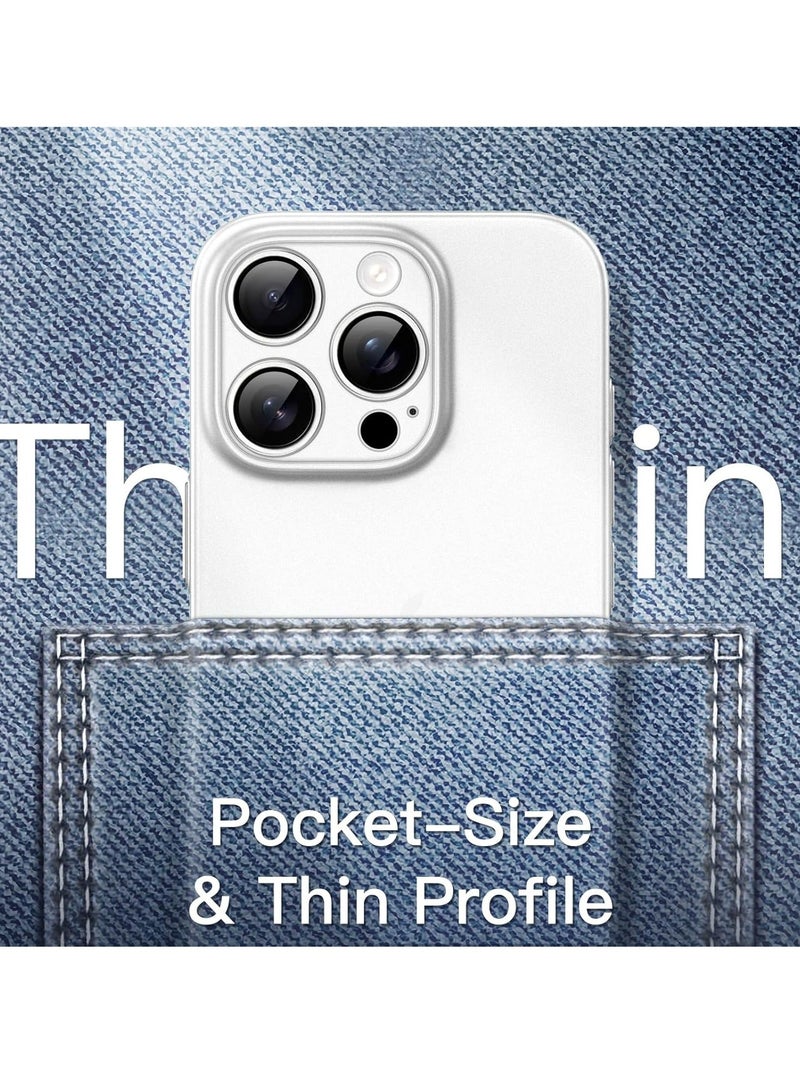 MUNTAQI Ultra-Slim 0.35mm iPhone 16 Pro Max Case (6.9 Inch) – Lightweight Matte Finish, Full Camera Protection, Minimalist Hard Cover (Frosted Clear) - Image 5