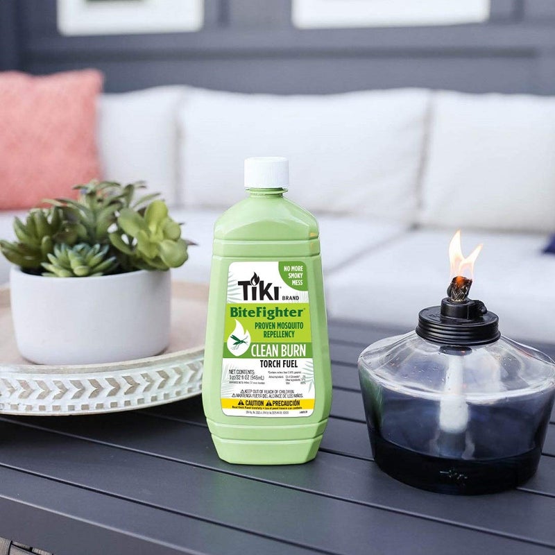TiKi وقود مصباح طارد البعوض TIKI Clean Burn - 1/4 جالون (32 أونصة)، خالي من الدخان وقليل السخام، سيترونيلا، طارد البعوض، تركيبة نباتية للاستخدام الخارجي، الفناء، الحديقة والفناء الخلفي، - Image 5