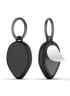 SYOSI SYOSI 2 Pcs Protective Cases for Airtag, Plastic Protective Case Compatible with Apple Airtag with Keyring and Adhesive Sticker Airtag Hard Shell Case for Bike Wallet Backpack Luggage  - Image 1
