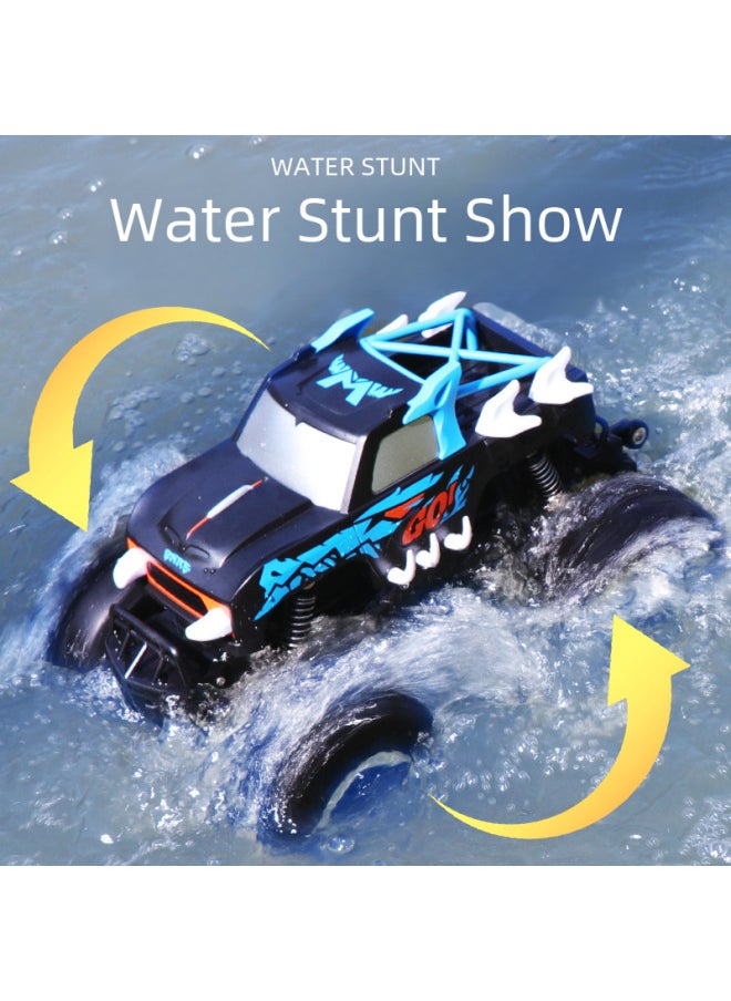 2.4g Amphibious Remote Control Car Children's Toy Eight-wheel Stunt Car Amphibious Remote Control Off-road Climbing Car-Color:Four-wheel Four-wheel Four-wheel Double-sided Remote Control Land Vehicle-Green-Scale:Dual Battery Version  - Image 5