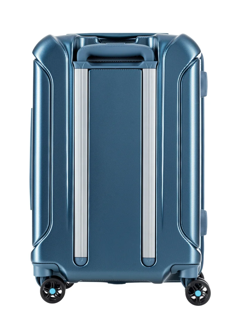 American Tourister  Technum Suitcase, Check-In Size 86 cm / 33 inch, 4 Spinner Wheels, Hard Top, Polycarbonate, Metallic Blue|DuoSaf™ Security Zipper|Dual Tube Pull Handle|Expandable|TSA Lock - 3 Years International Warranty  | Best Price UAE