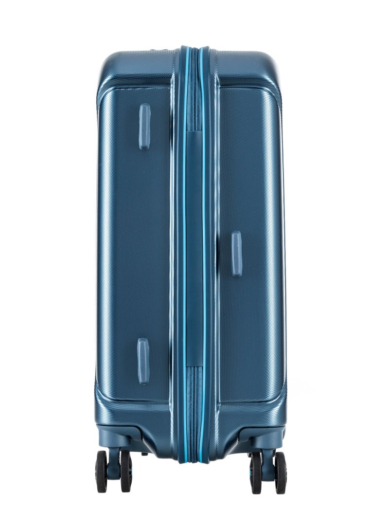 AMERICAN TOURISTER Technum Suitcase, Check-In Size 86 cm / 33 inch, 4 Spinner Wheels, Hard Top, Polycarbonate, Metallic Blue|DuoSaf™ Security Zipper|Dual Tube Pull Handle|Expandable|TSA Lock - 3 Years International Warranty - Image 5