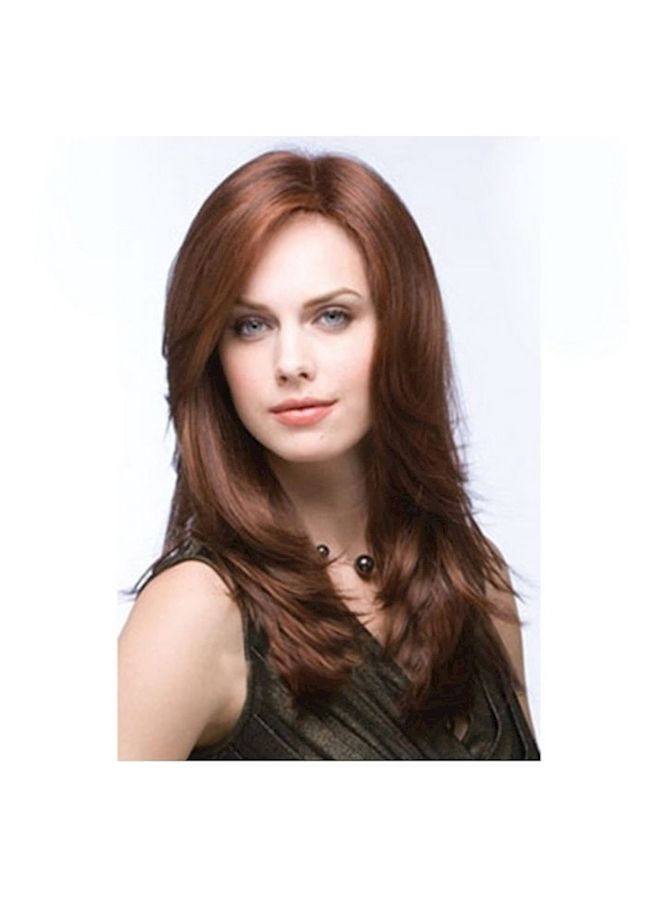 إسكدنيا شعر مستعار طويل متعدد الطبقات بني - Image 2