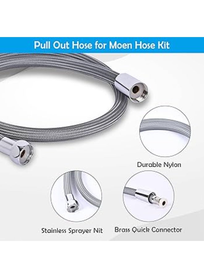 Colro Global Extra Heavy Polyamide Flexible Shower Hose (1-Meter) - Grey Non-Rusting Tube for Health Faucet, Bidet, and Hand Shower, Anti-Tangle Universal G1/2 Connector - Image 3